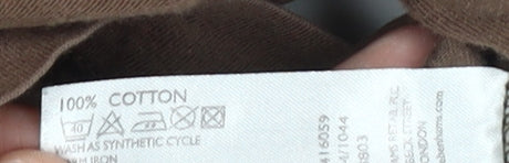 Jasper Conran Men's Brown V-Neck T-Shirt Size M