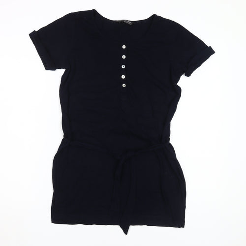Marks and Spencer Women's Black Belted T-Shirt UK 14
