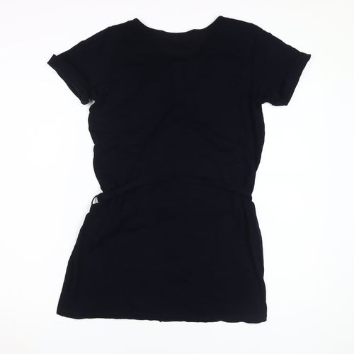 Marks and Spencer Women's Black Belted T-Shirt UK 14
