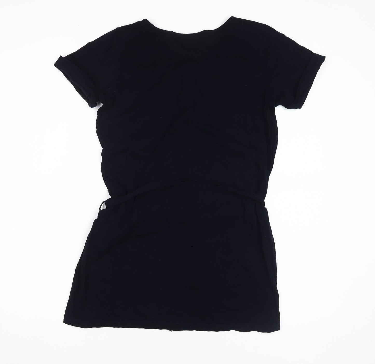 Marks and Spencer Women's Black Belted T-Shirt UK 14