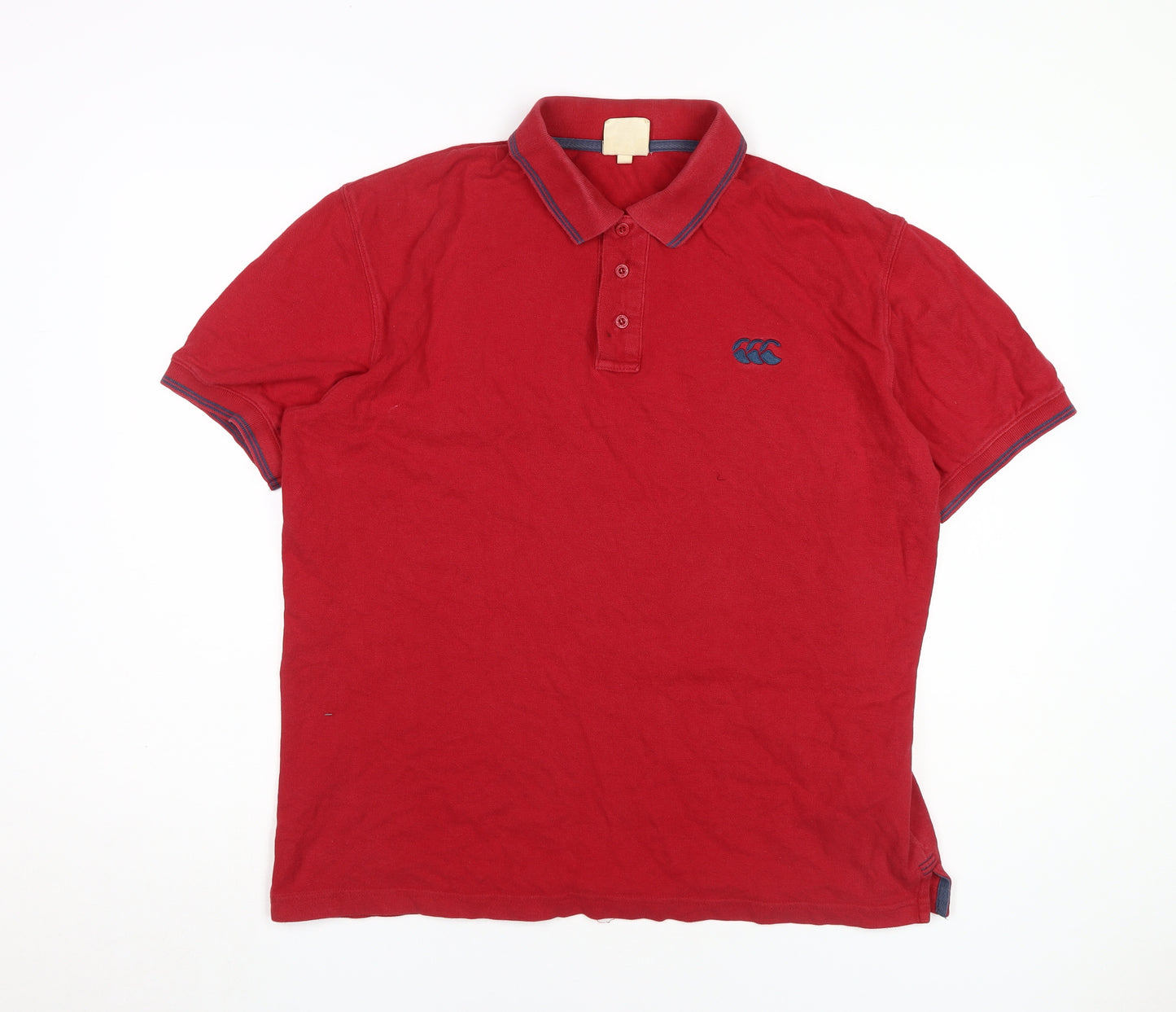 Canterbury Men's Red Polo Shirt Size L with Logo