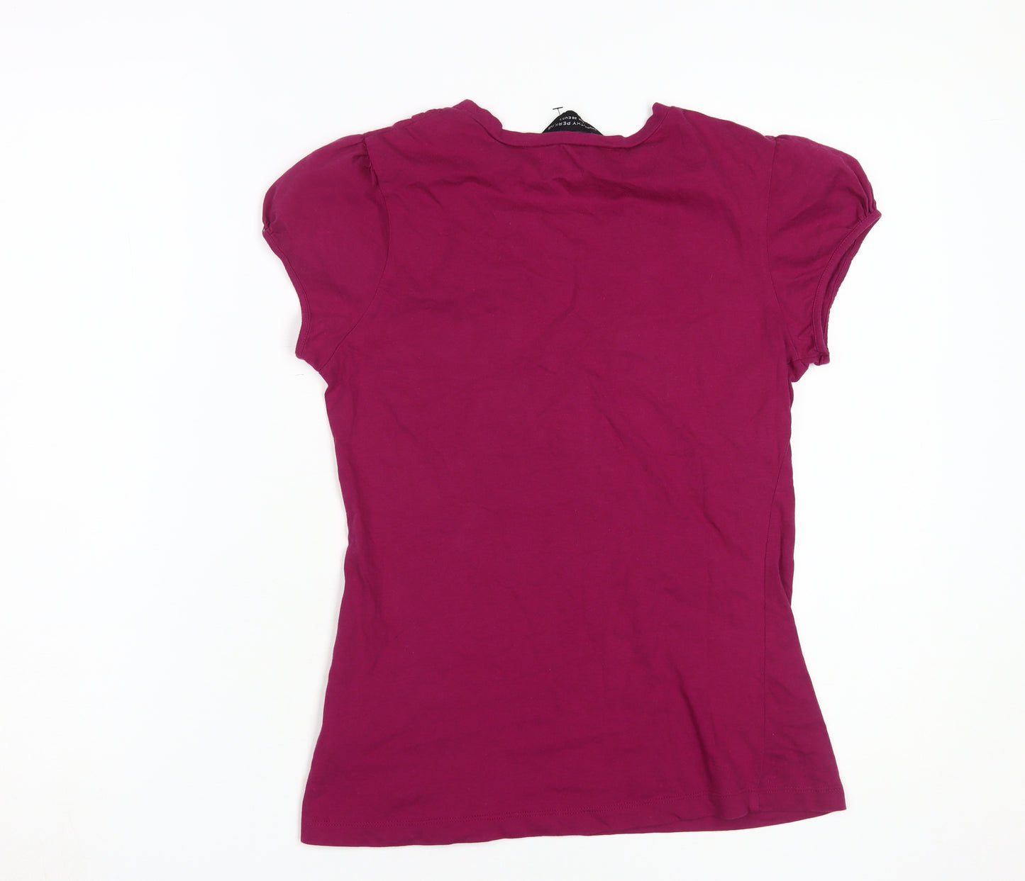 Dorothy Perkins Women's Pink T-Shirt Size 10 Cap Sleeve Cotton