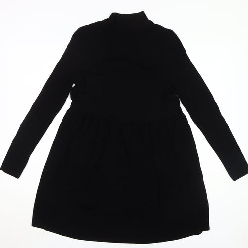 ASOS Women's Black High Neck Long Sleeve Dress 10