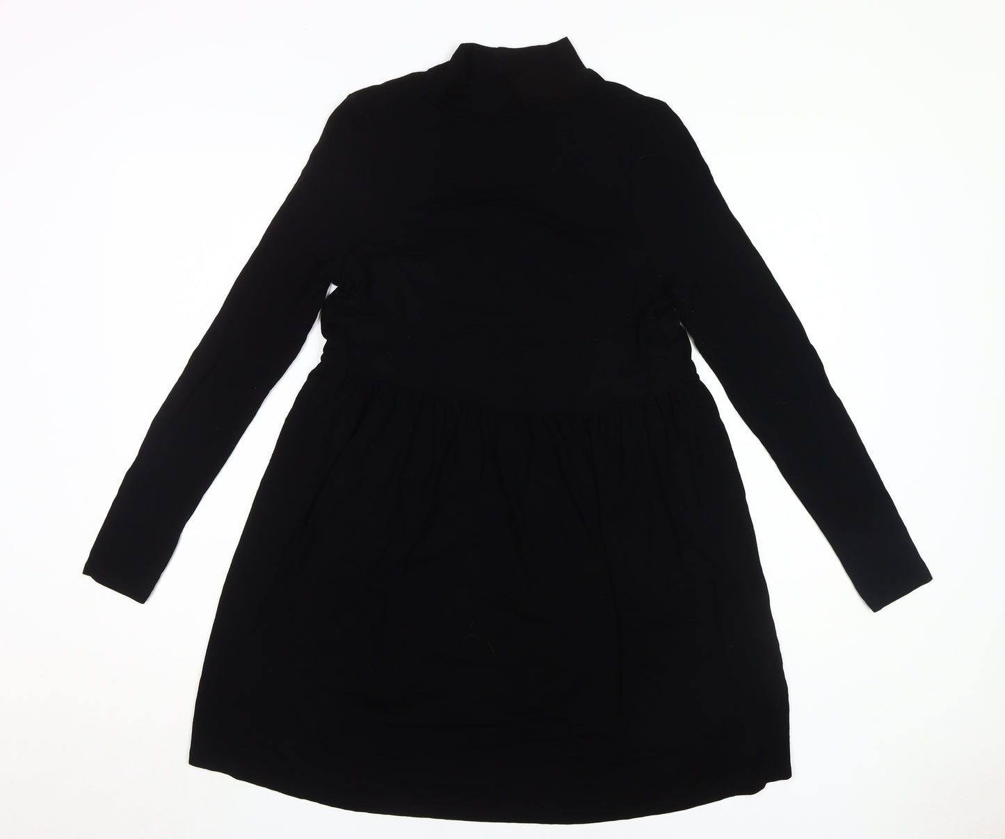 ASOS Women's Black High Neck Long Sleeve Dress 10