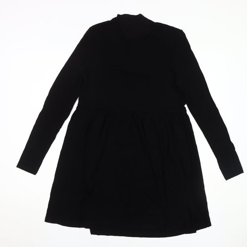 ASOS Women's Black High Neck Long Sleeve Dress 10