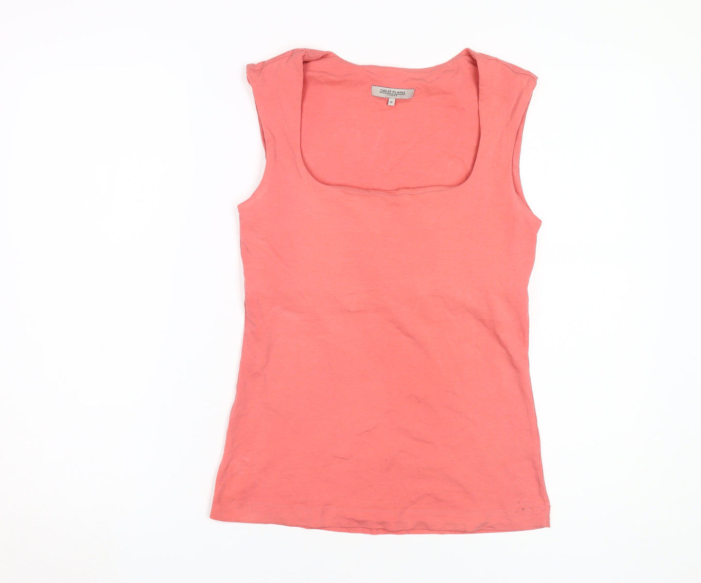 Great Plains Women's Pink Tank M Sleeveless Square Neck
