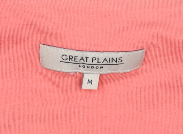 Great Plains Women's Pink Tank M Sleeveless Square Neck