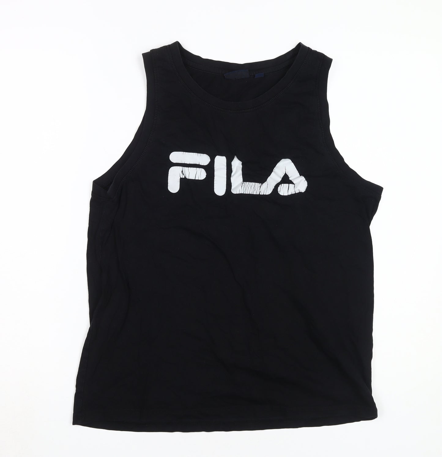 Fila Men's Black Sleeveless Logo T-Shirt Large