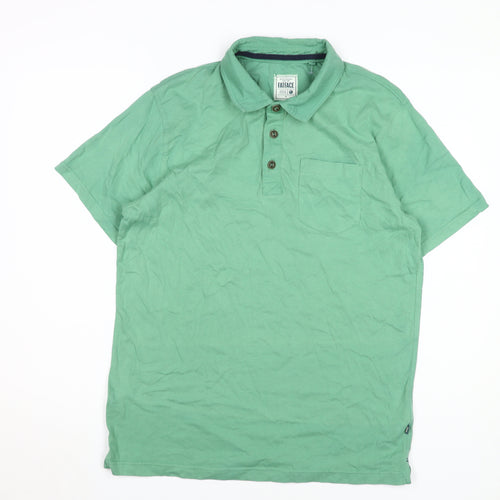 FatFace Men's Green Polo Shirt, Medium, 100% Cotton