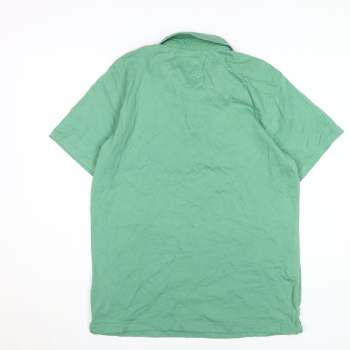 FatFace Men's Green Polo Shirt, Medium, 100% Cotton