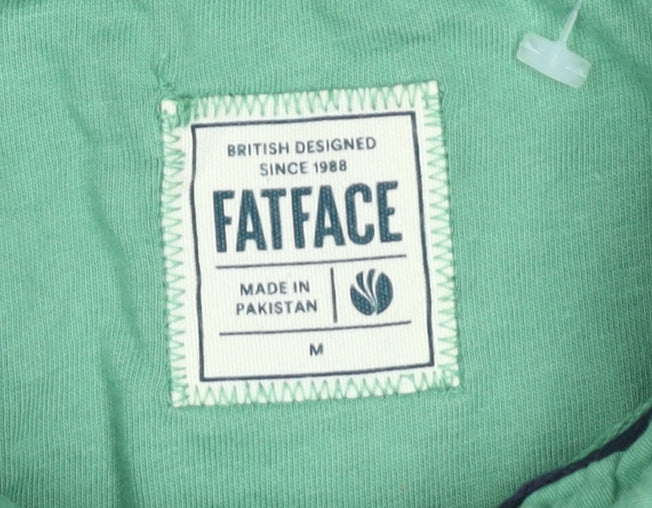 FatFace Men's Green Polo Shirt, Medium, 100% Cotton