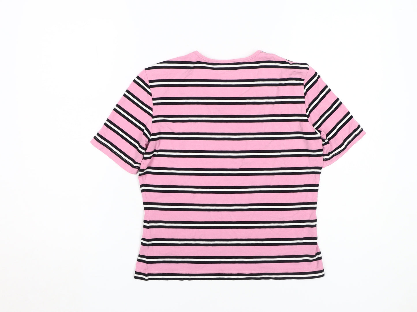 Gerry Weber Women's Pink Striped T-Shirt Size 8