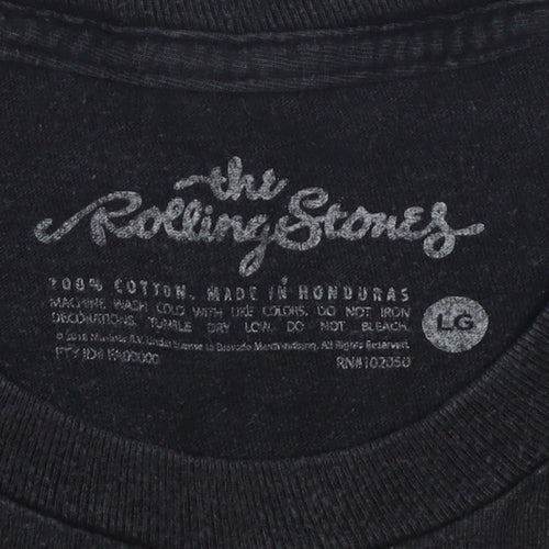 The Rolling Stones Men's Black L Music Graphic Tee