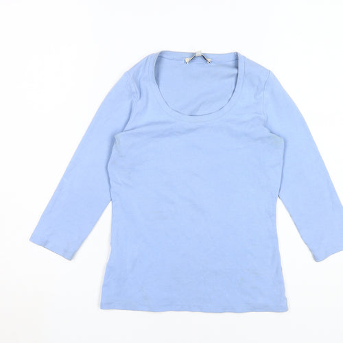 Laura Ashley Women's Blue 3/4 Sleeve T-Shirt Size 10