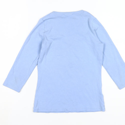 Laura Ashley Women's Blue 3/4 Sleeve T-Shirt Size 10