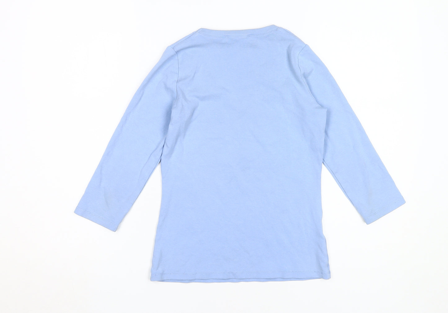 Laura Ashley Women's Blue 3/4 Sleeve T-Shirt Size 10