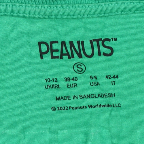 Peanuts Unisex Green T-Shirt with Snoopy, S