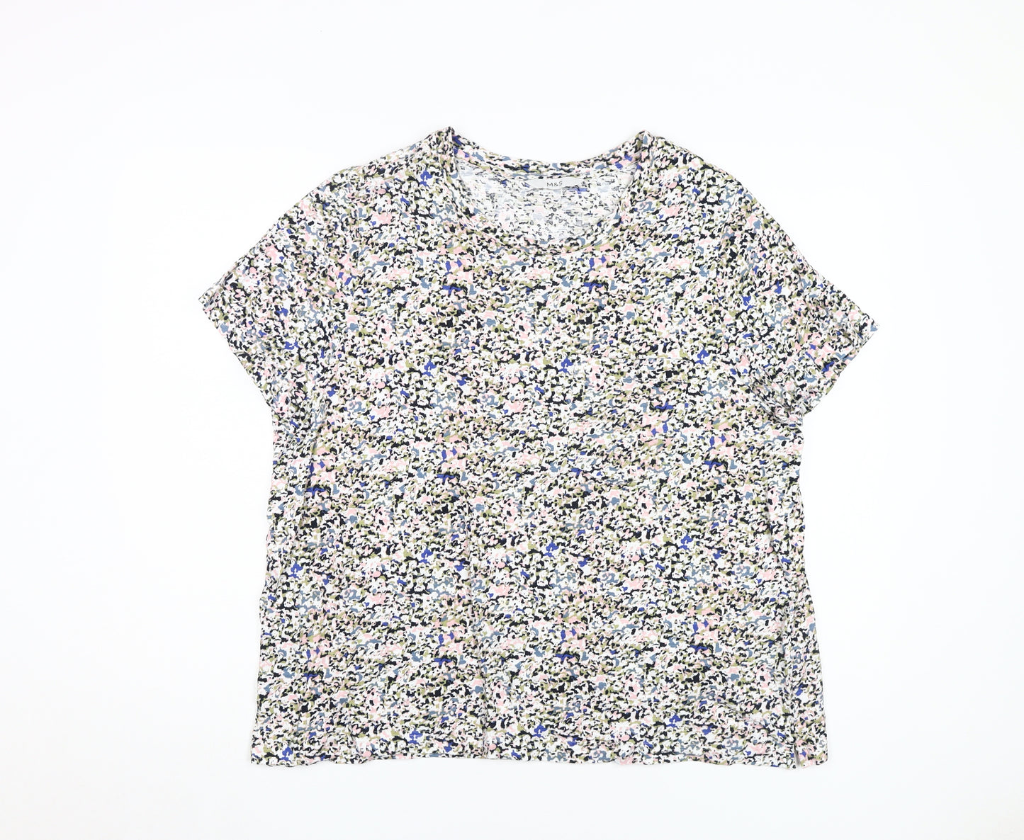 Marks and Spencer Women's Multicoloured Floral T-Shirt