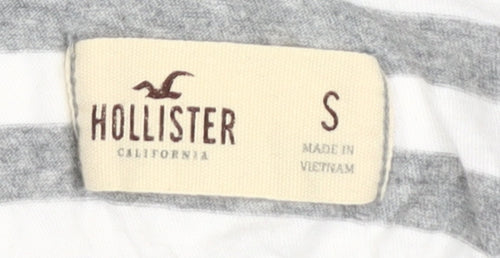 Hollister Women's Grey Striped Camisole Tank Top - S