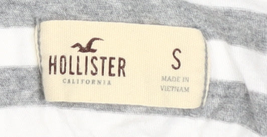 Hollister Women's Grey Striped Camisole Tank Top - S