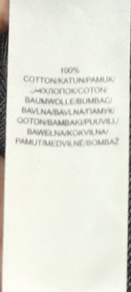 Grey Striped Henley T-Shirt for Men in Large