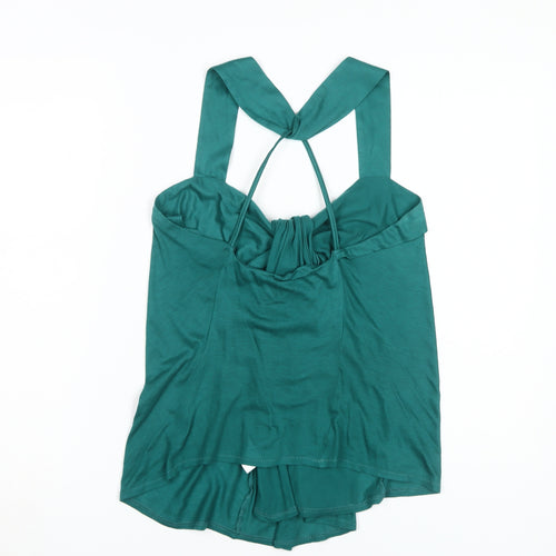 AllSaints Women's Green Halter Tank Top, M