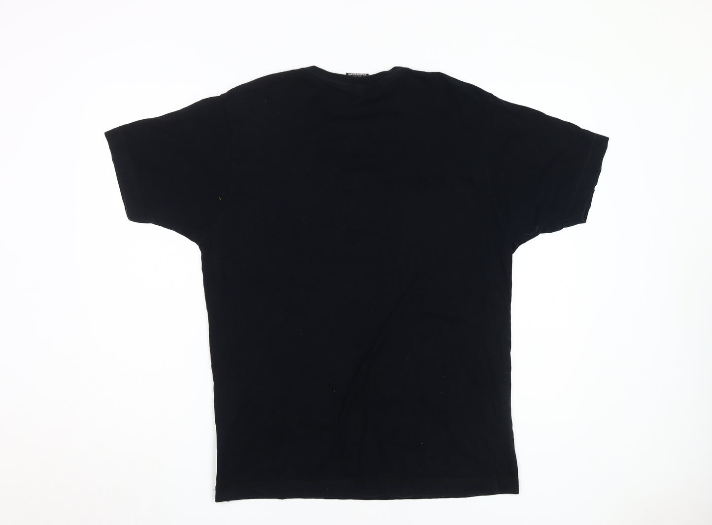 Dephect Men's Black Graphic T-Shirt L Short Sleeve