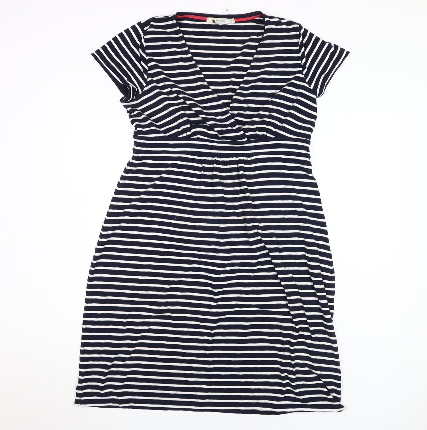 Boden Women's Multi Striped V-Neck Wrap Dress 16