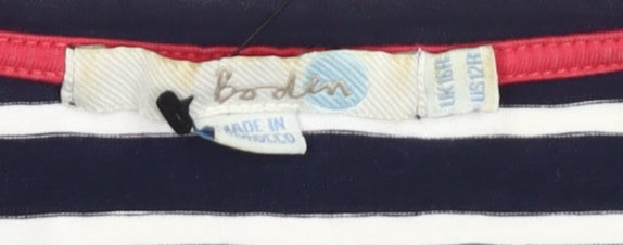 Boden Women's Multi Striped V-Neck Wrap Dress 16