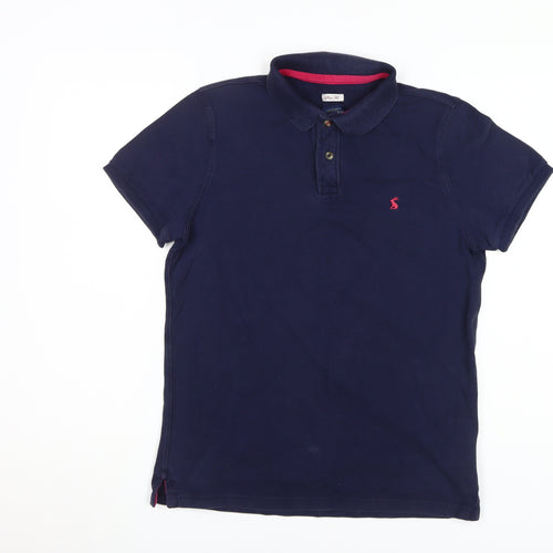Joules Unisex Blue Slim Polo Shirt M