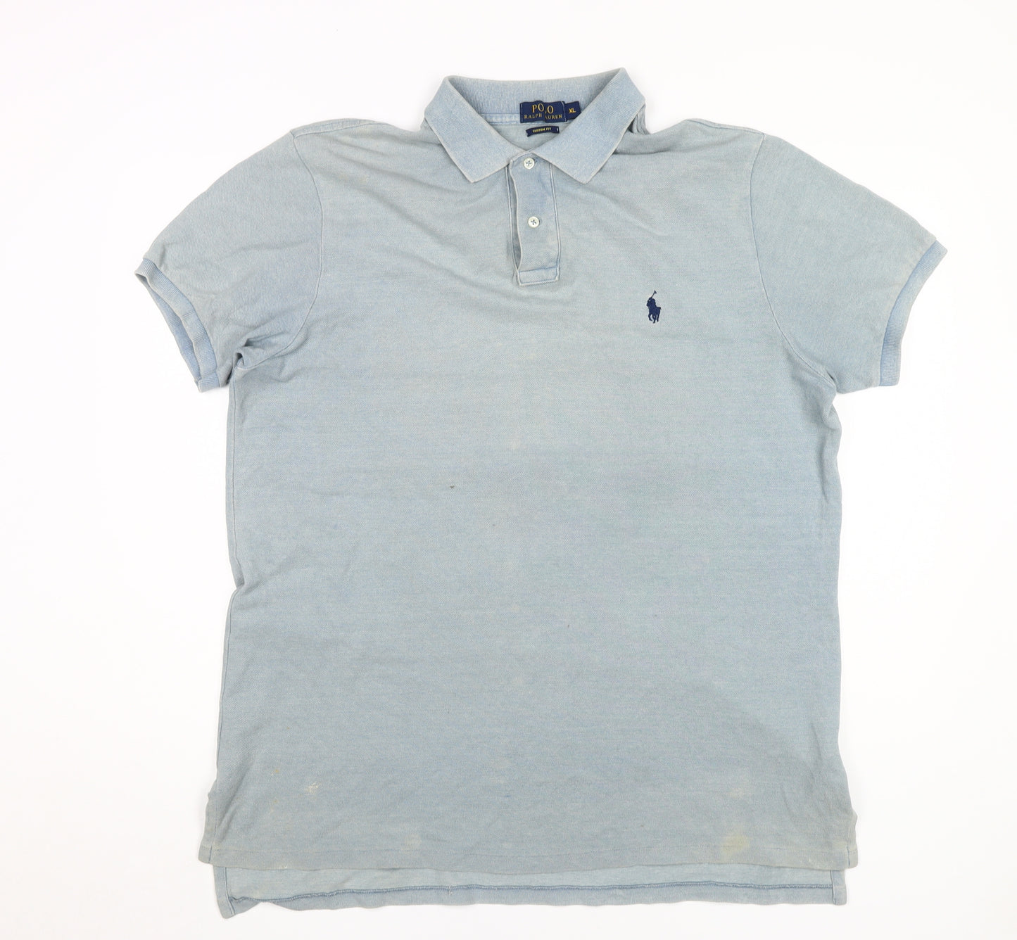 Ralph Lauren Men's Blue Polo Shirt, XL, Short Sleeve
