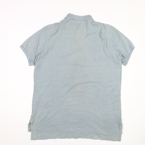 Ralph Lauren Men's Blue Polo Shirt, XL, Short Sleeve