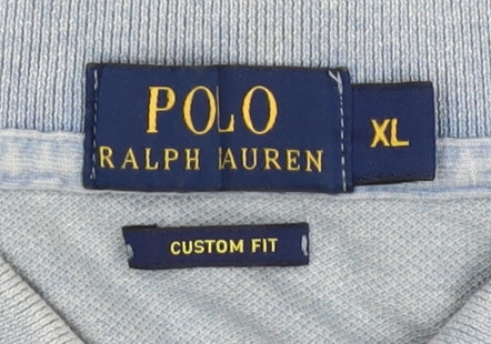 Ralph Lauren Men's Blue Polo Shirt, XL, Short Sleeve