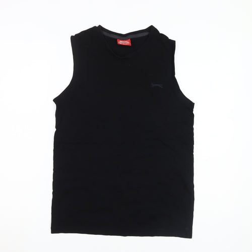Slazenger Men's Black Sleeveless T-Shirt - Size S