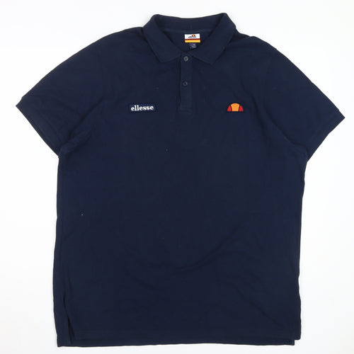 Ellesse Men's Blue 2XL Polo Shirt with Logo