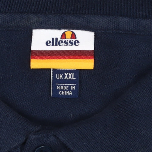 Ellesse Men's Blue 2XL Polo Shirt with Logo