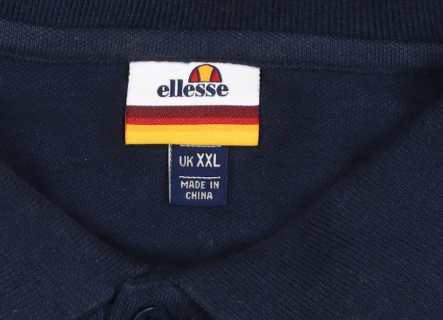 Ellesse Men's Blue 2XL Polo Shirt with Logo
