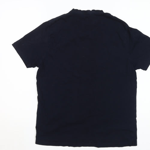 Ben Sherman Men's Blue Graphic Print T-Shirt L