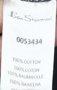 Ben Sherman Men's Blue Graphic Print T-Shirt L