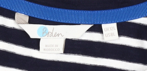Boden Women Stripe T-Shirt Dress, Size 12, Multicoloured
