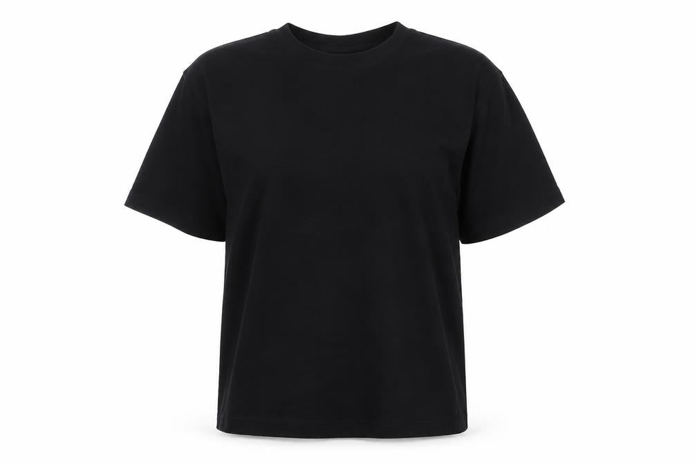 Front view of Collusion Black Crew Neck T-Shirt - M
