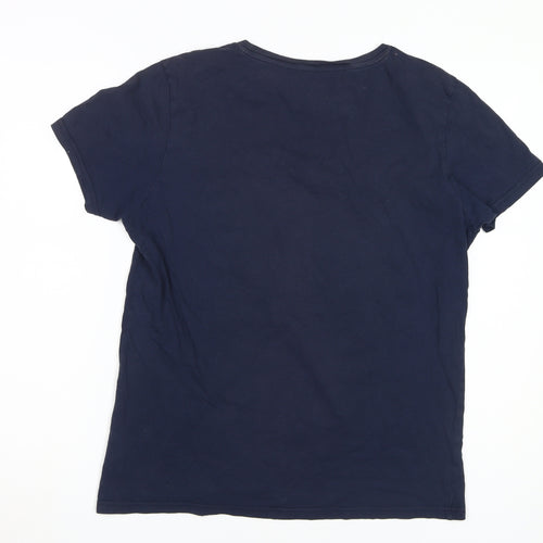 Lee Men’s Blue Slim Fit Cotton T-Shirt, L