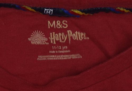 Marks and Spencer Boys Red Harry Potter Long Sleeve T-Shirt