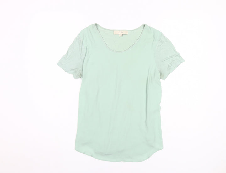 Loft Women's Green T-Shirt, Medium, Scoop Neck