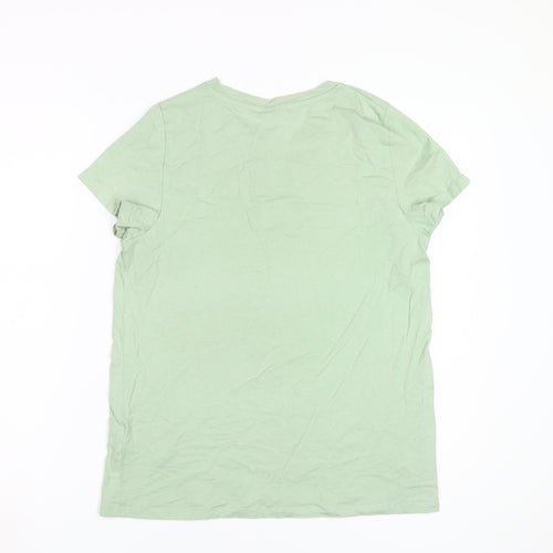 Slazenger Women's Green V-Neck T-Shirt Size 14