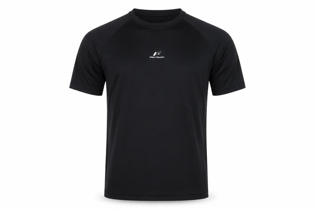 Front view of Pro Touch Men's Black XS Athletic T-Shirt