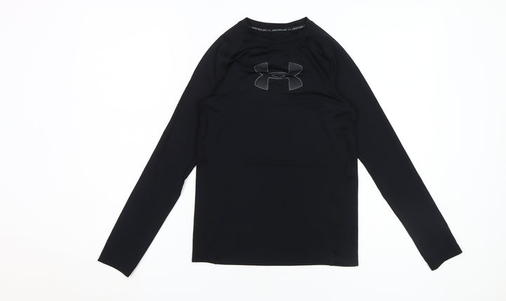 Under Armour Boys Black Long Sleeve Athletic Top