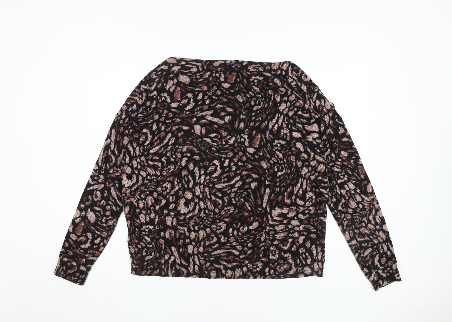 Dorothy Perkins Women's Black Animal Print Top Size 10