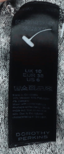 Dorothy Perkins Women's Black Animal Print Top Size 10