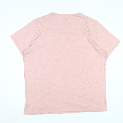RJR John Rocha Men’s Pink Graphic Cotton T-Shirt 2XL